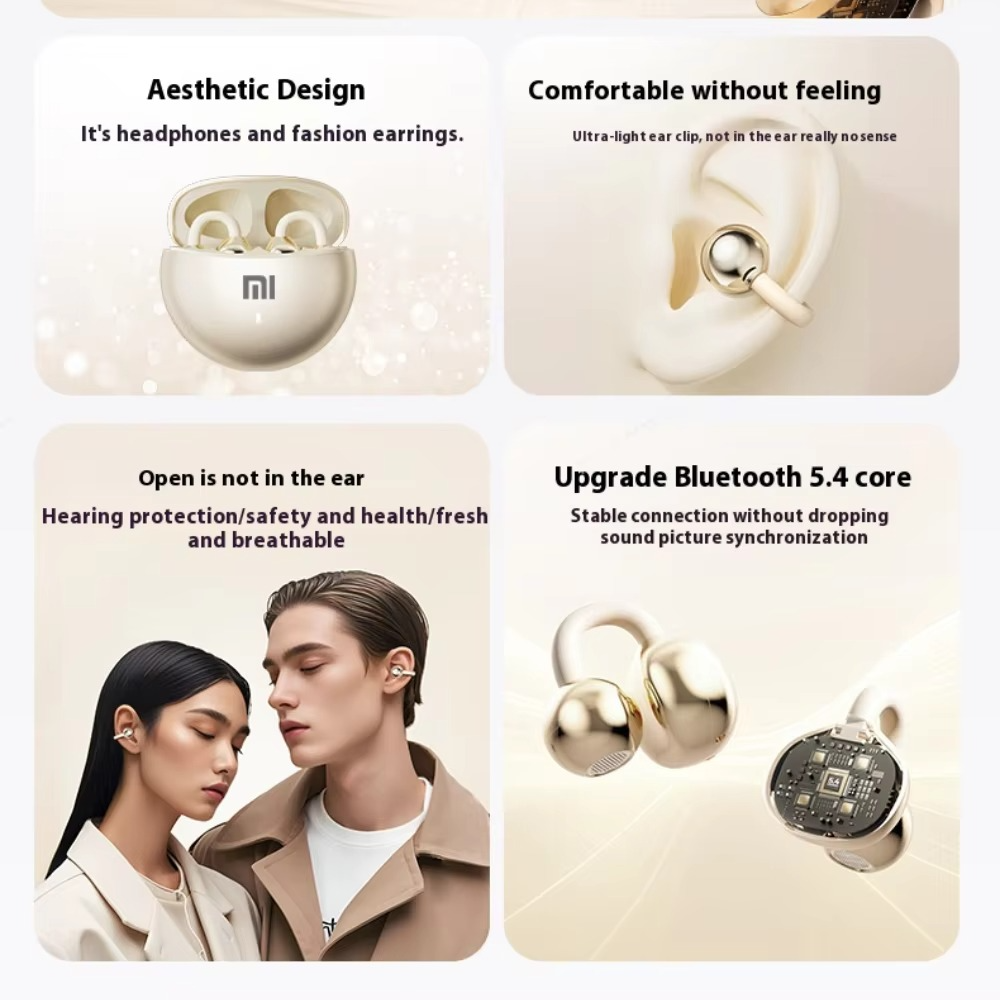 Xiaomi Upgraded Dual Bluetooth Earbuds with Berlin 9D Stereo Sound 24H Comfort Fit Noise Leak-Proof Technology IPX5 Waterproof