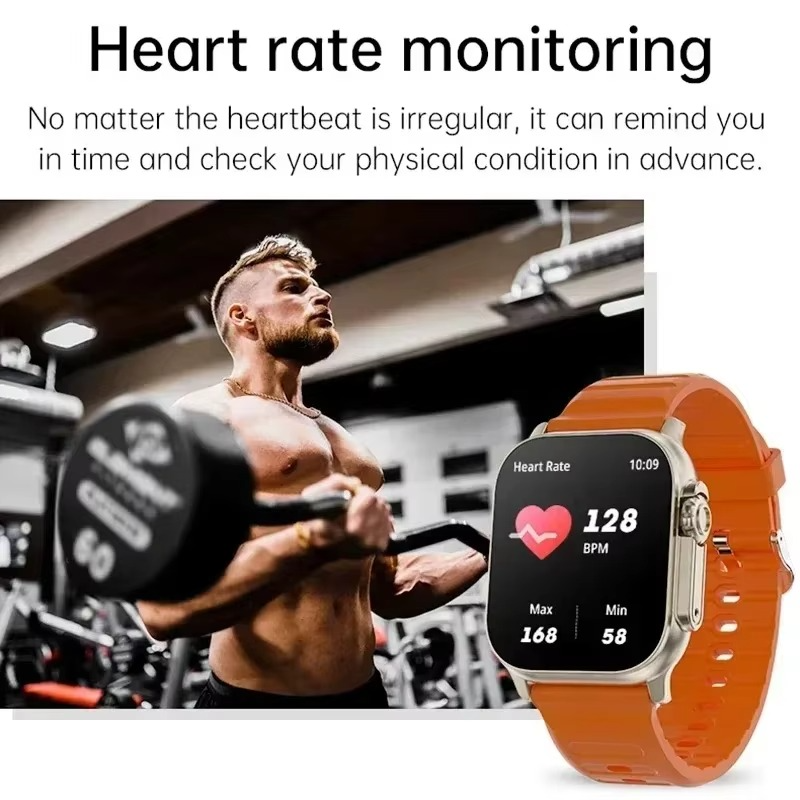 Smartwatch T900 U2 for Men and Women, Bluetooth Call, Wireless Charging, NFC, GPS Track, BT, Music, Games,