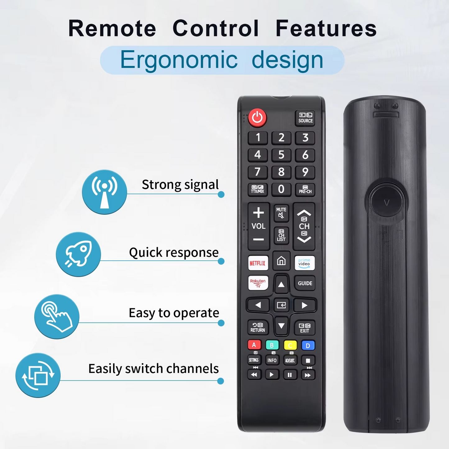 Universal Remote for All Samsung TV Remote BN59-01315J Replacement for All Samsung LCD LED HDTV 3D Smart TVs with Hulu Netflix