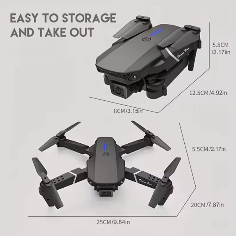 New E88 Pro WIFI FPV Drone Wide Angle HD 4K 1080P Camera Height Hold RC Foldable Quadcopter Dron Helicopter