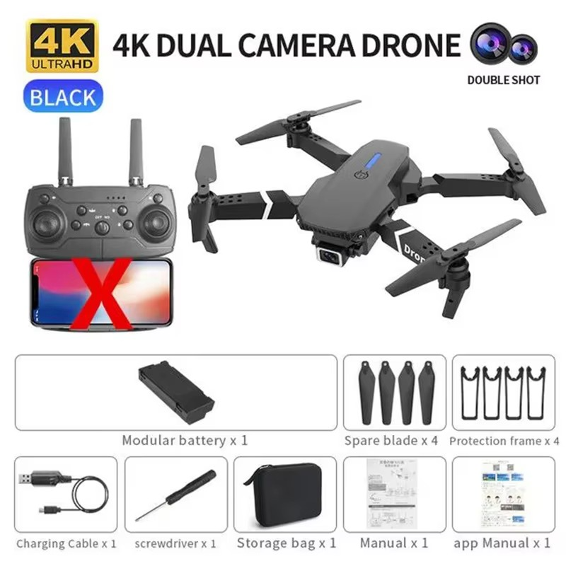 New E88 Pro WIFI FPV Drone Wide Angle HD 4K 1080P Camera Height Hold RC Foldable Quadcopter Dron Helicopter