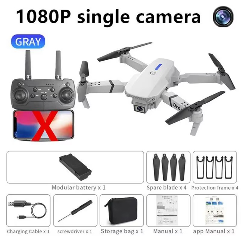 New E88 Pro WIFI FPV Drone Wide Angle HD 4K 1080P Camera Height Hold RC Foldable Quadcopter Dron Helicopter