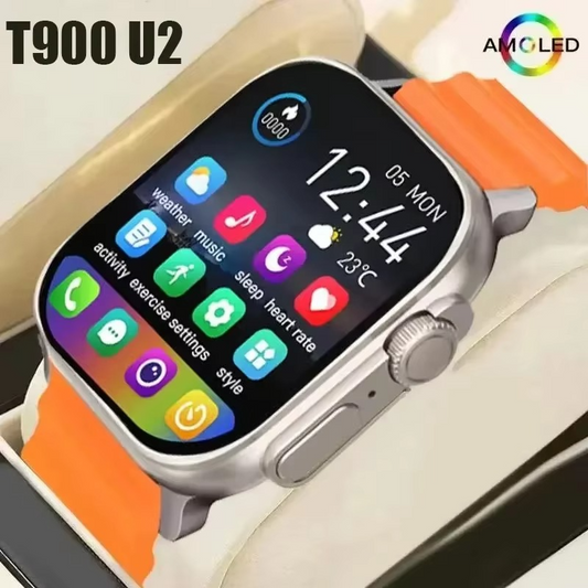 Smartwatch T900 U2 for Men and Women, Bluetooth Call, Wireless Charging, NFC, GPS Track, BT, Music, Games,