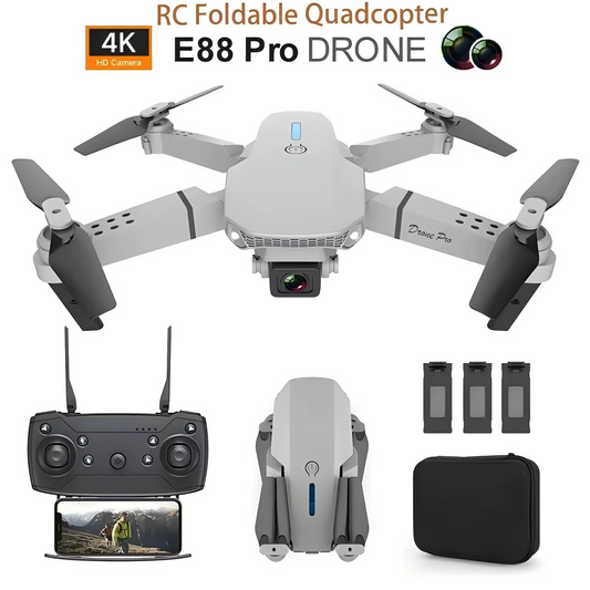 New E88 Pro WIFI FPV Drone Wide Angle HD 4K 1080P Camera Height Hold RC Foldable Quadcopter Dron Helicopter